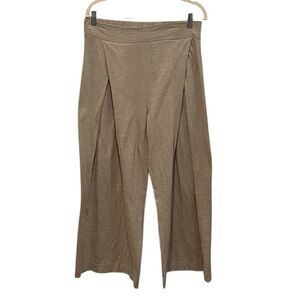 Z Supply tan wide leg pull on cotton stretch pants size Large